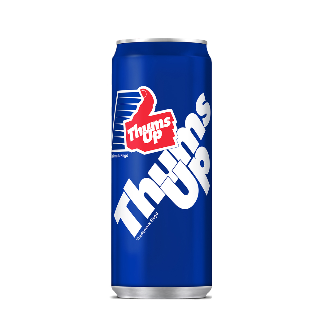 Thums Up can on white background
