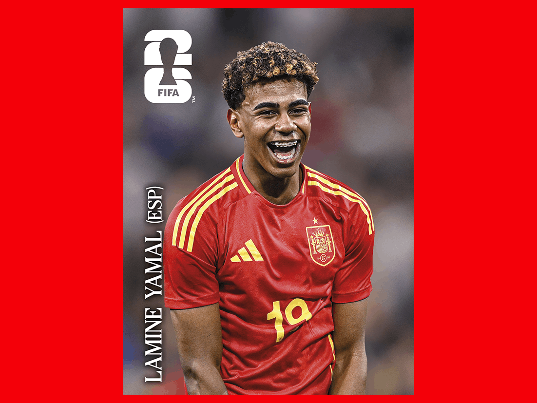 Figuritas individuales de Yamal, Giménez, Kimmich, Kane, Gvardiol, Valverde, Lerma, Valencia, E. Martínez, Van Dijk, Davies, Magalhães, Camavinga, L. Martínez