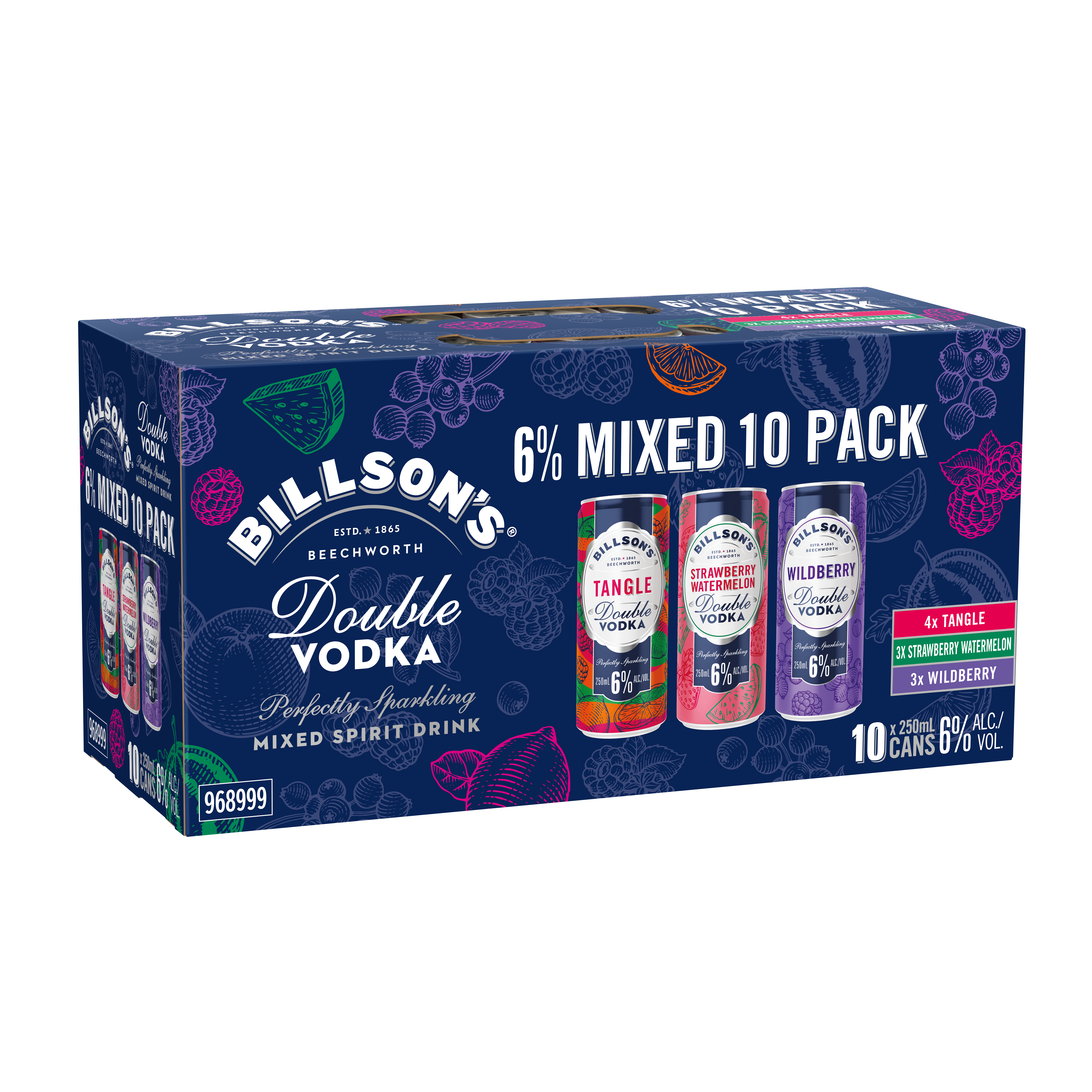 Billson’s Vodka 6% Mixed 10 Pack