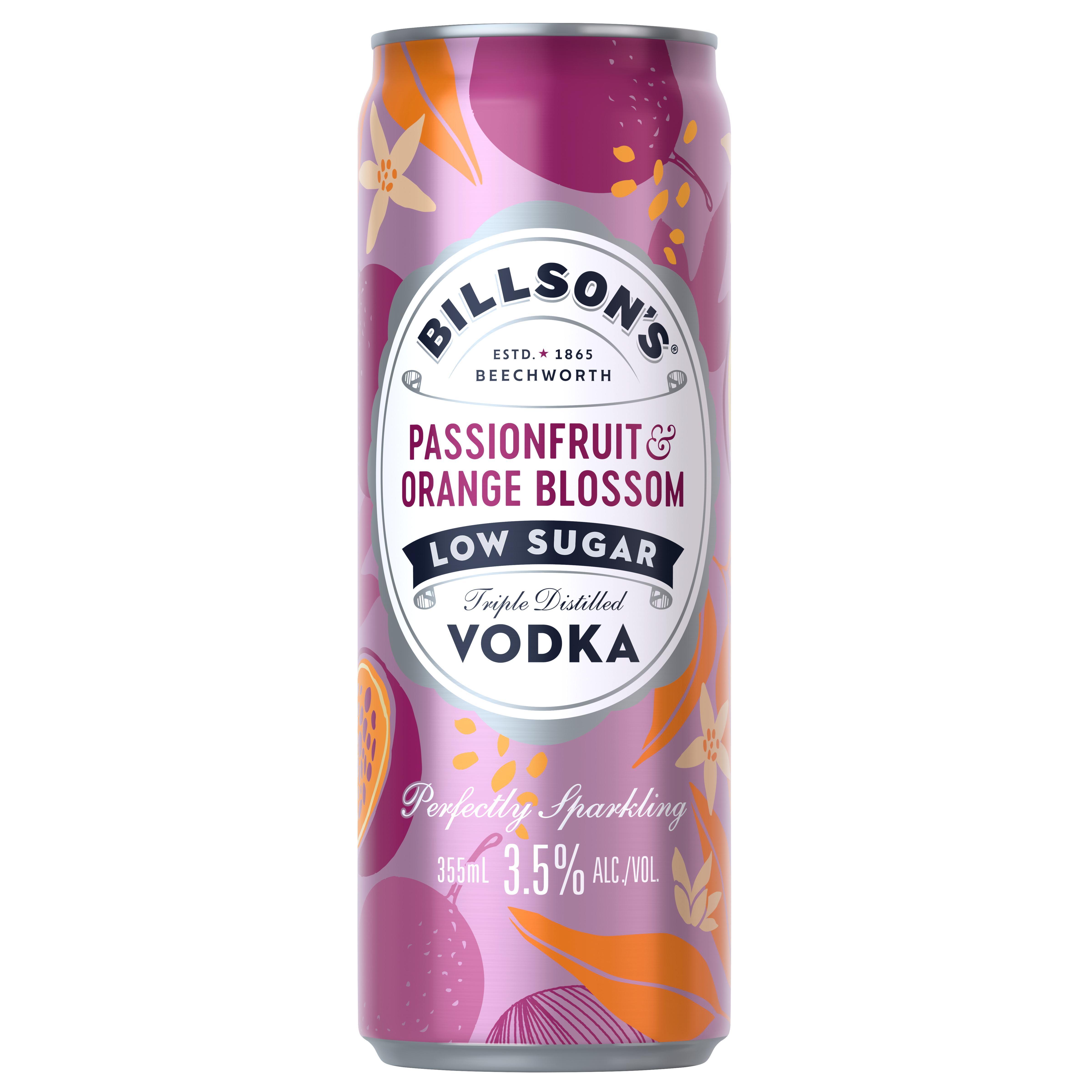 Billson’s Vodka with Passionfruit & Orange Blossom Low Sugar
