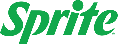 Logo vert avec le nom "Sprite" en lettres blanches, inclinées, sur fond blanc.