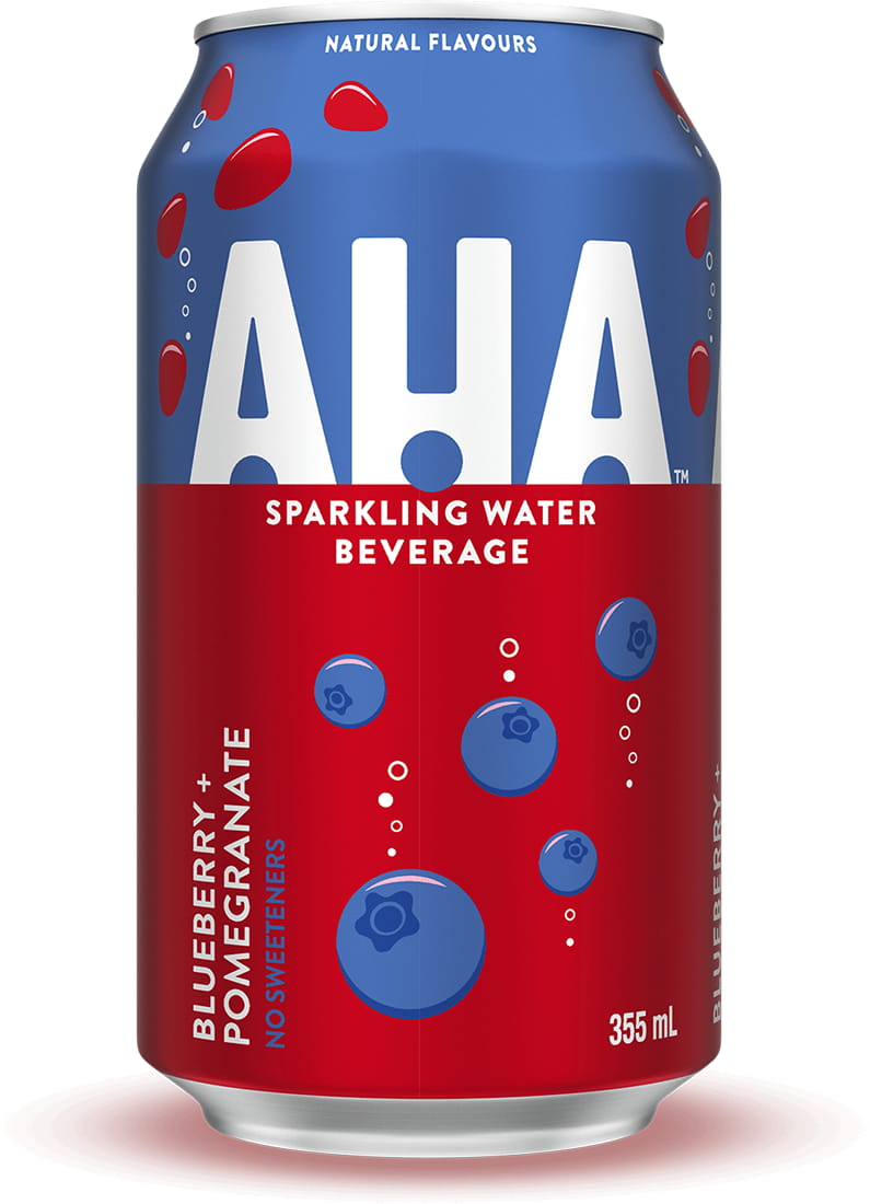 AHA Blueberry + Pomegranate can