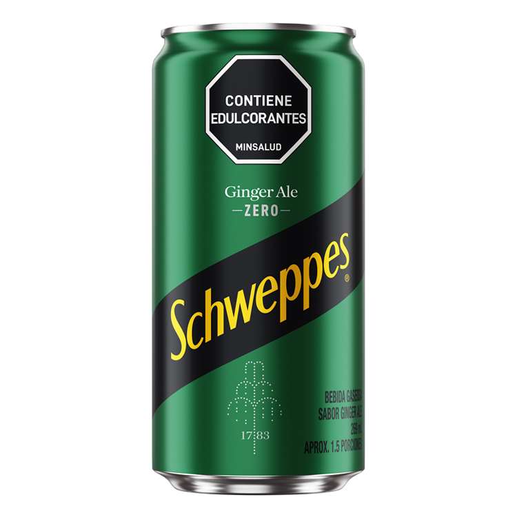 Lata de Schweppes Ginger Ale Zero