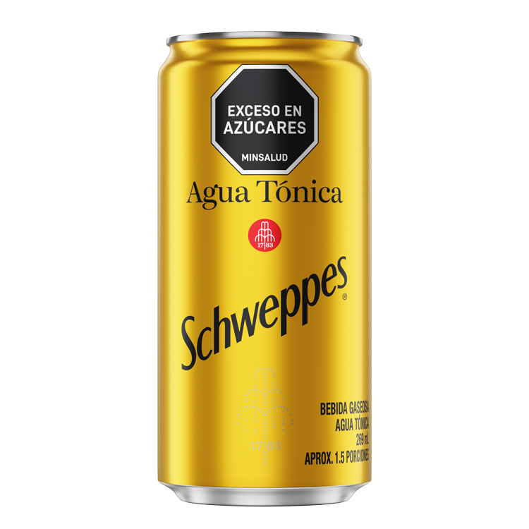 Lata Schweppes Agua Tónica