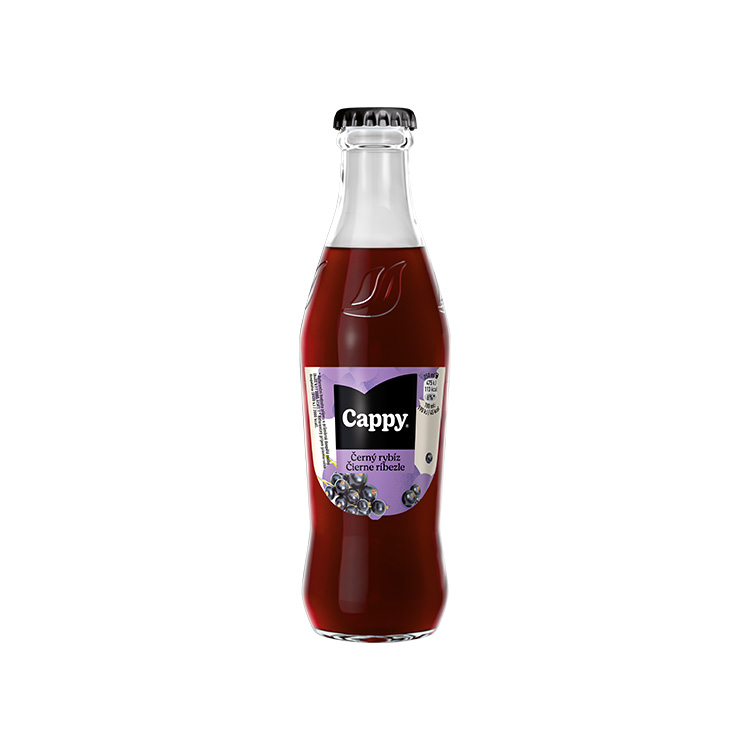 Cappy Černý Rybíz skleněná láhev