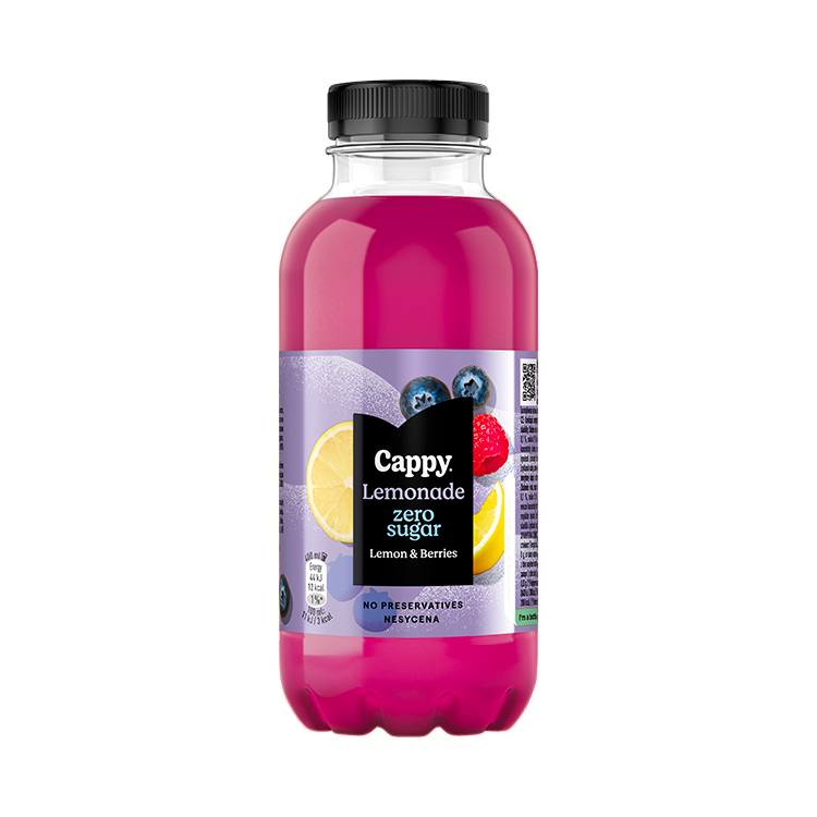 Cappy Zero Lemonade Lemon Berries PET lahev