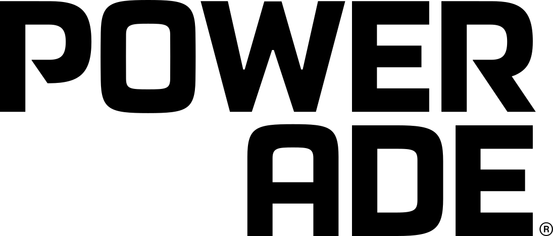 Powerade logo på hvid baggrund