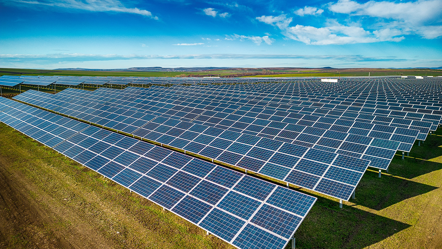 A solar panel array