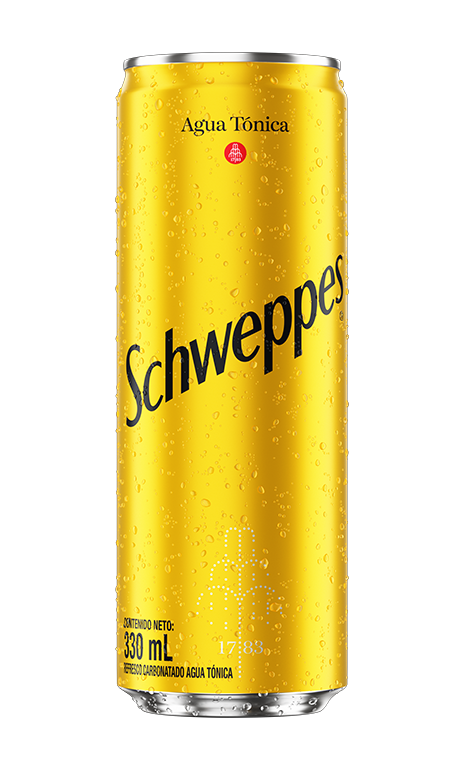 Lata de Schweppes Agua Tónica