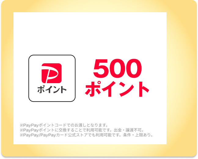 【1ポイントで応募】 PayPayポイント 500ポイント