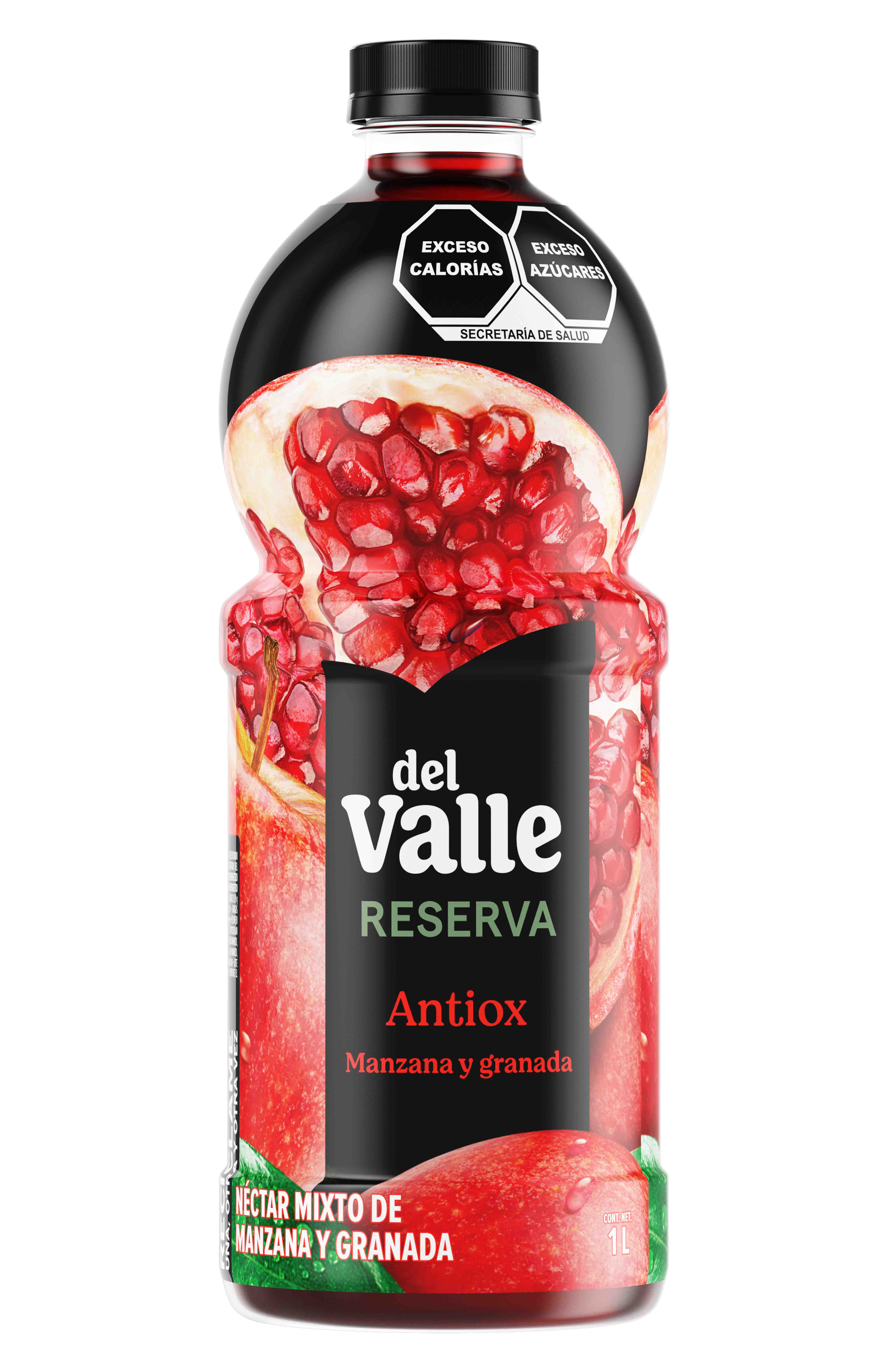 Botella de Del Valle reserva Antiox Manzana y Granada