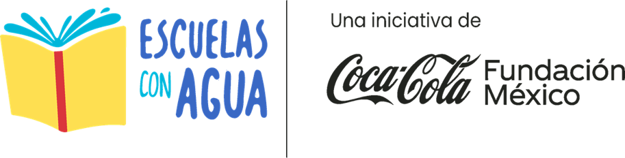 Logo de Escuelas con Agua, iniciativa de Coca-Cola.