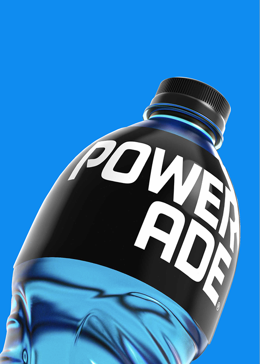 A bottle of Powerade