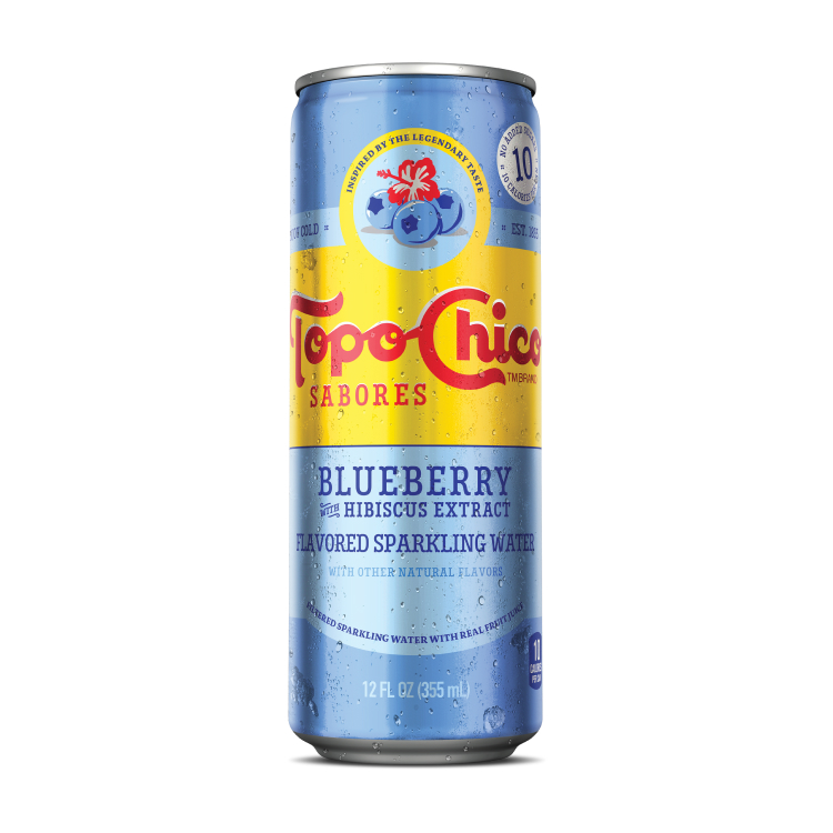  Topo Chico Sabores Blueberry with Hibiscus Extract- 12 oz 4 pack