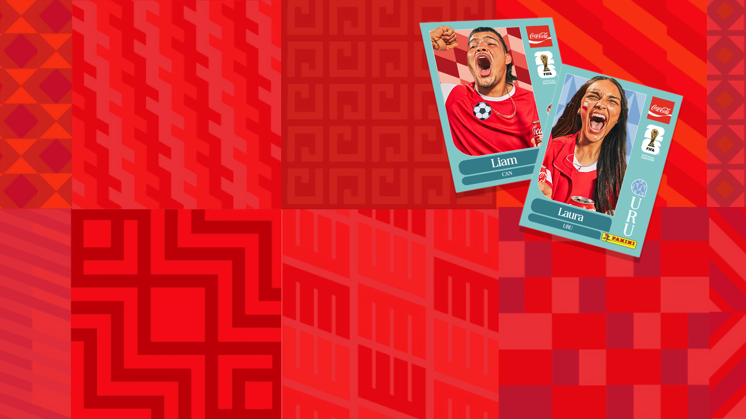 Dos hinchas en figuritas Panini